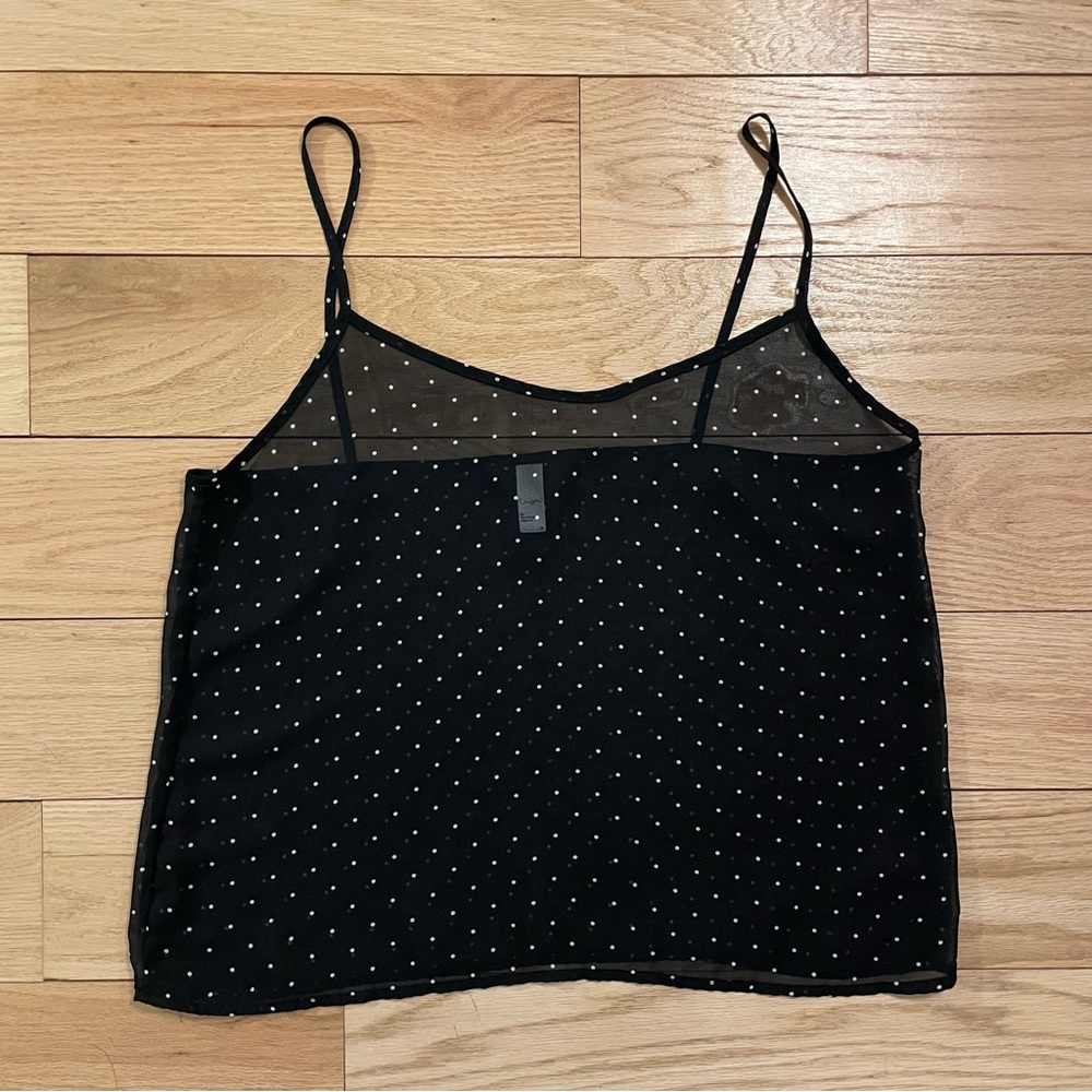 American Apparel chiffon polka dot tank